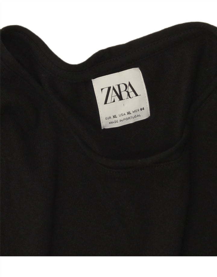 Męski top z długim rękawem Zara XL, czarny