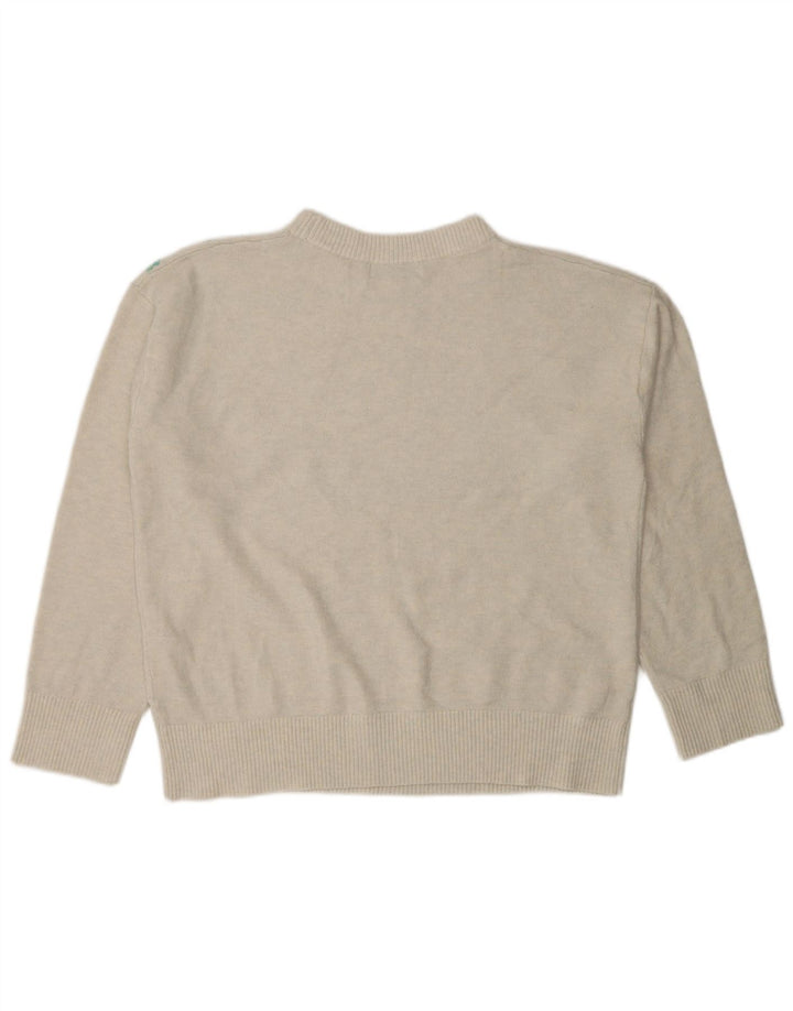 Sweter damski Marks & Spencer z okrągłym dekoltem, UK 14, średni beż