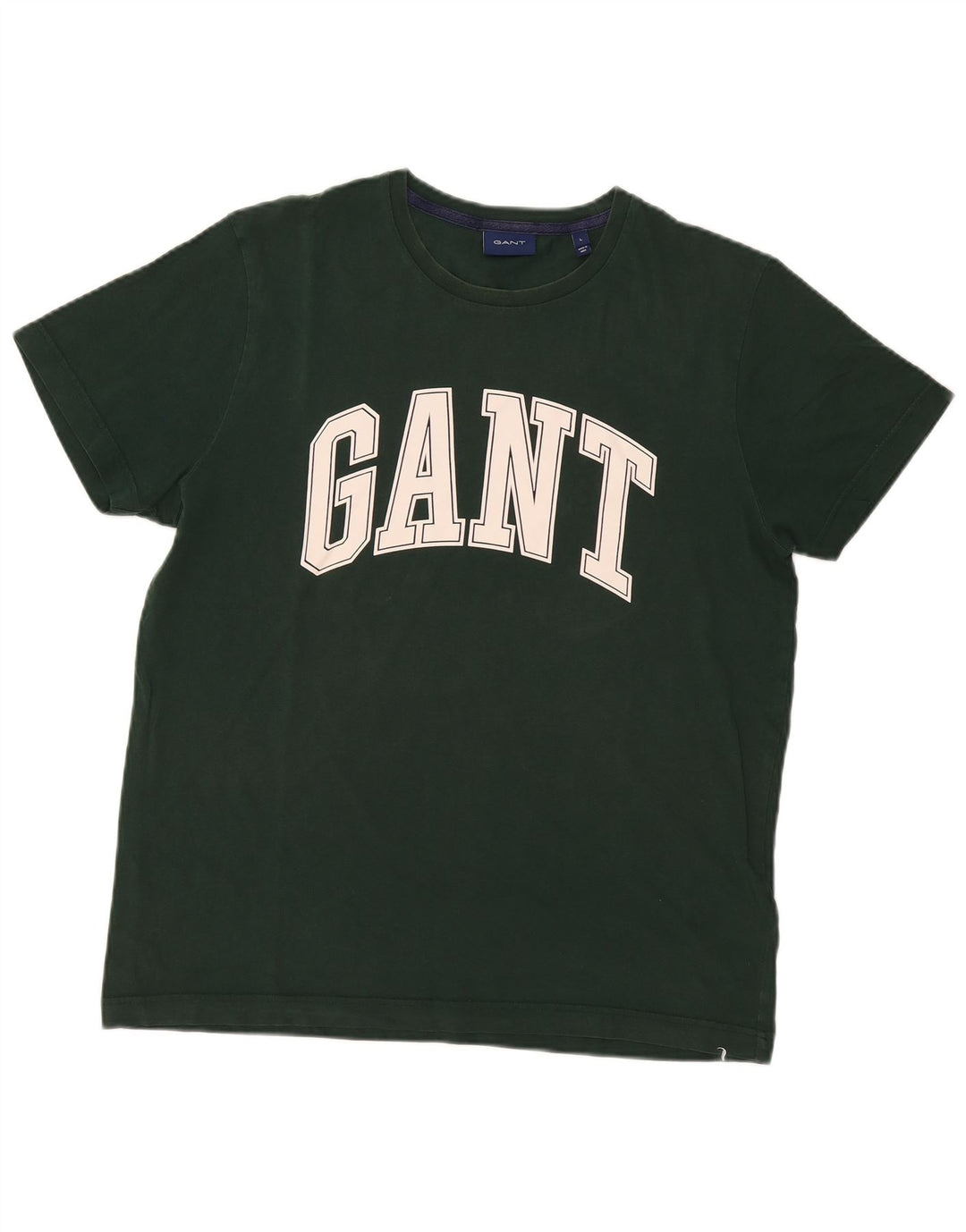 Męski T-shirt z grafiką Gant, duży, zielony, bawełniany