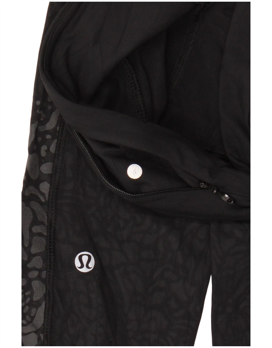Legginsy damskie Lululemon US 6, średni czarny nadruk zwierzęcy