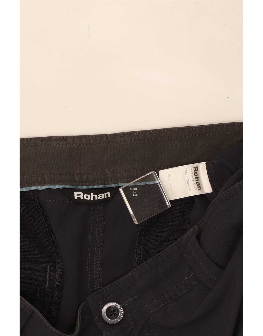 Męskie proste spodnie chino Rohan W34 L31 Szary poliamid