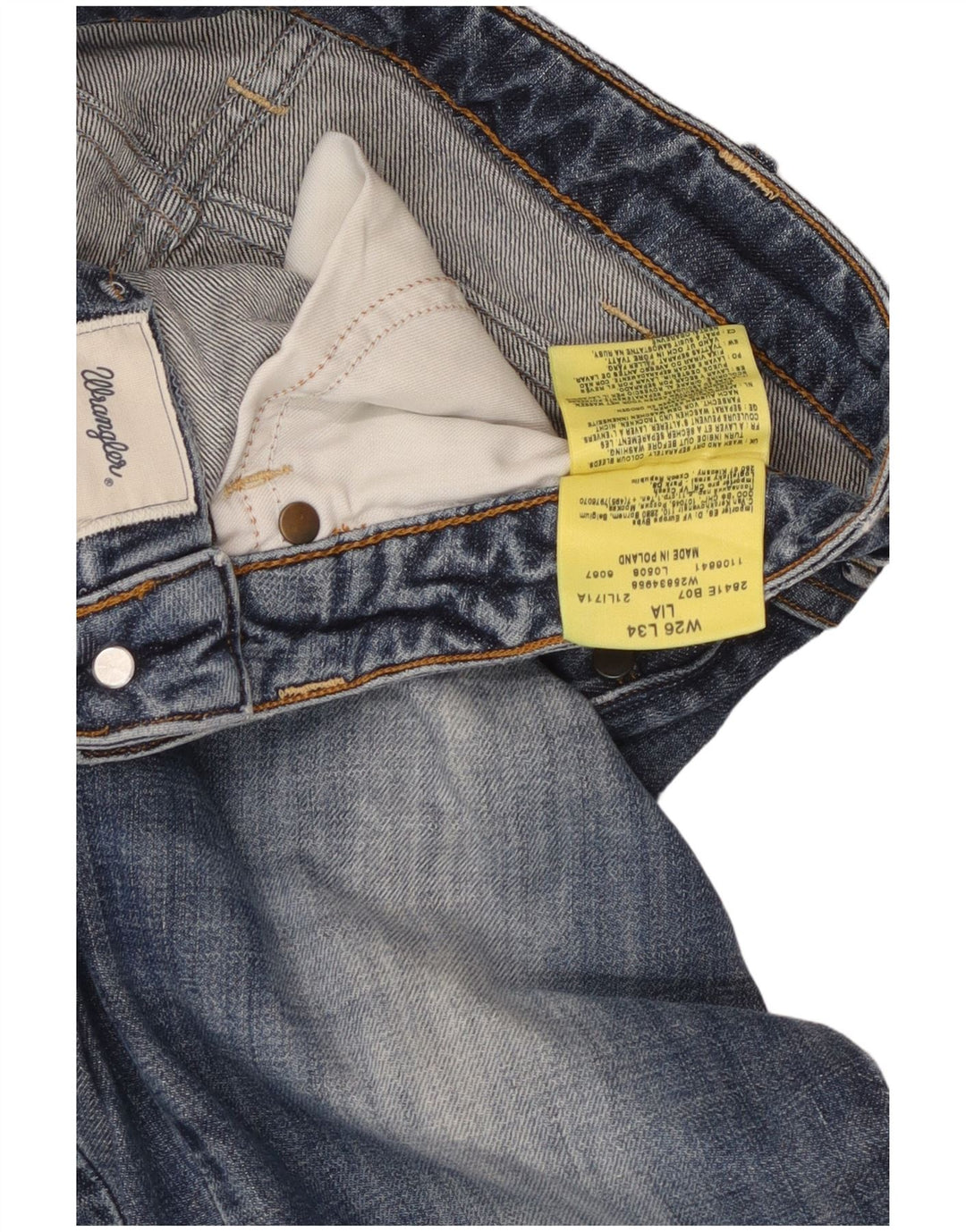 Dżinsy damskie Wrangler Lia Straight W26 L34 Niebieskie bawełniane