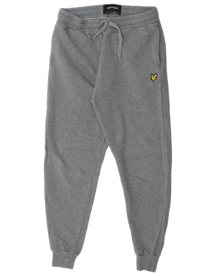 Męskie spodnie dresowe Lyle & Scott, małe, szare, bawełniane