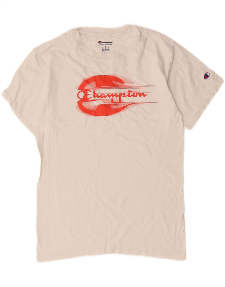 Męski T-shirt Champion z grafiką, mały, biały