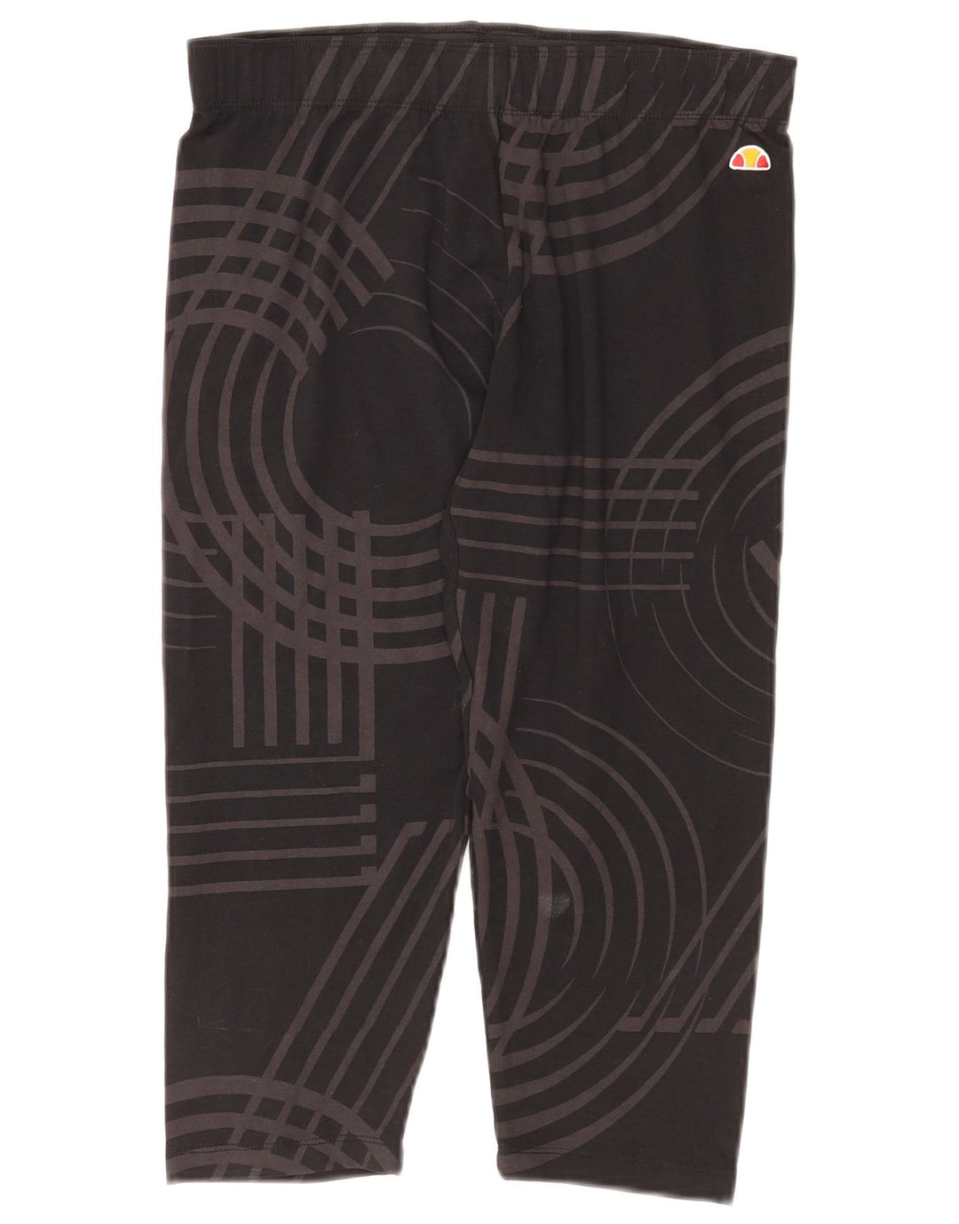 Damskie legginsy Capri Ellesse UK 12 Średniej czarnej geometrycznej bawełny