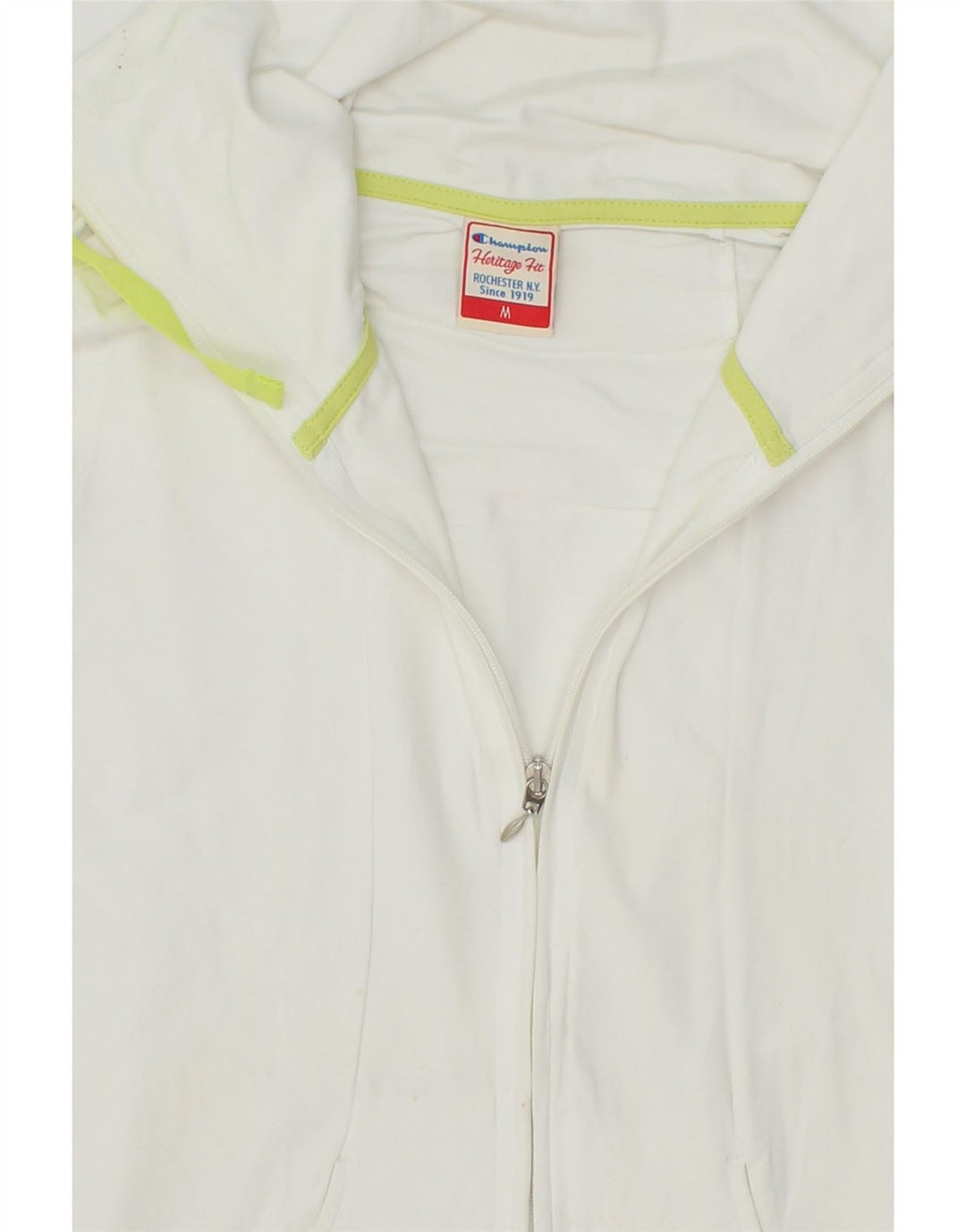 CHAMPION Womens Heritage Fit Tracksuit Top Jacket UK 12 Medium White Vintage Champion and Second-Hand Champion from Messina Hembry 