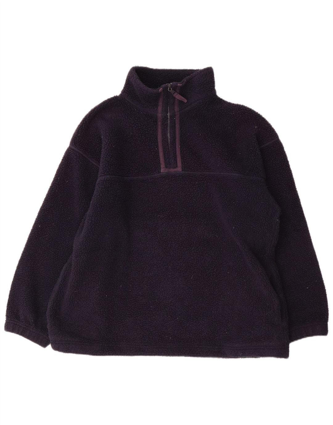 Marks & Spencer Damski sweter oversize polarowy UK 12, średni granatowy