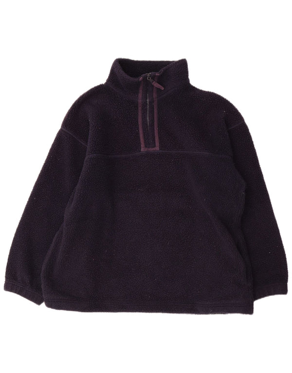 Marks & Spencer Damski sweter oversize polarowy UK 12, średni granatowy