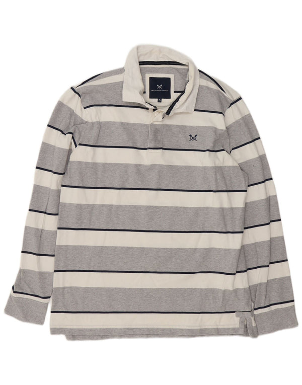 Męska koszulka polo do rugby z długim rękawem Crew Clothing XL w szare paski