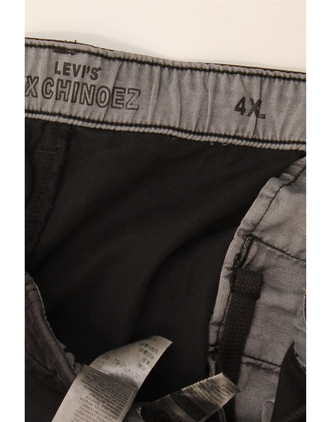 Męskie proste spodnie chino LEVI'S 4XL W52 L29 czarne