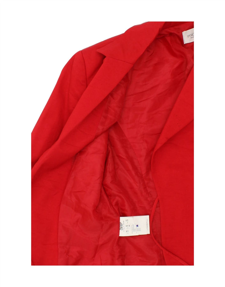 MOTIVI Womens Blazer Jacket UK 14 Medium  Red Cotton Vintage MOTIVI and Second-Hand MOTIVI from Messina Hembry 