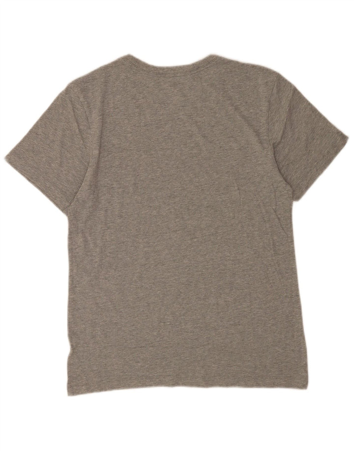 Męski T-shirt z grafiką Nike, mały, szary, nakrapiany