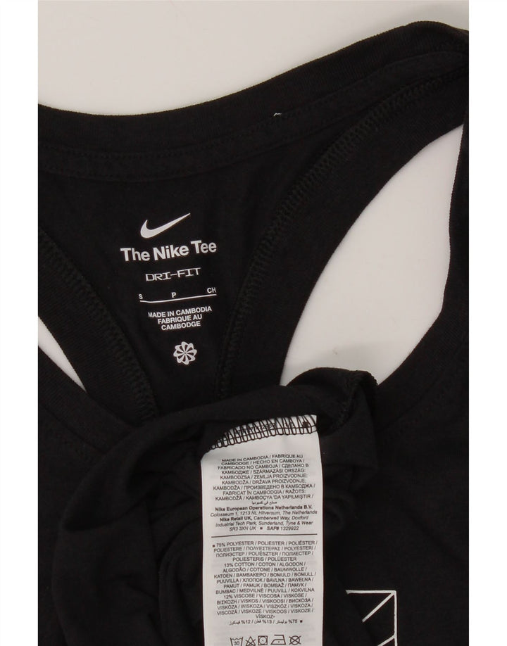 Damska kamizelka z grafiką Nike Dri Fit Top UK 10, mała, czarna, poliester
