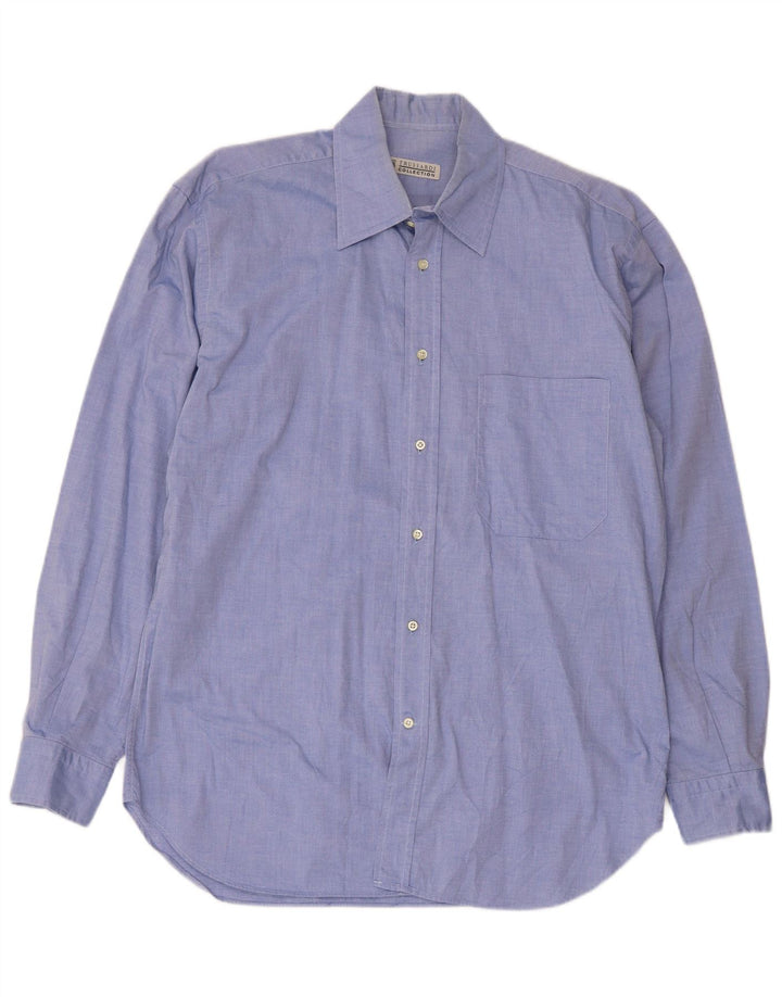 Koszula męska Trussardi Jeans, rozmiar 40 15 1/2, średnia niebieska bawełna