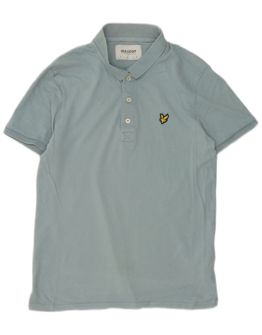 Męska koszulka polo Lyle & Scott, średnia niebieska, bawełniana