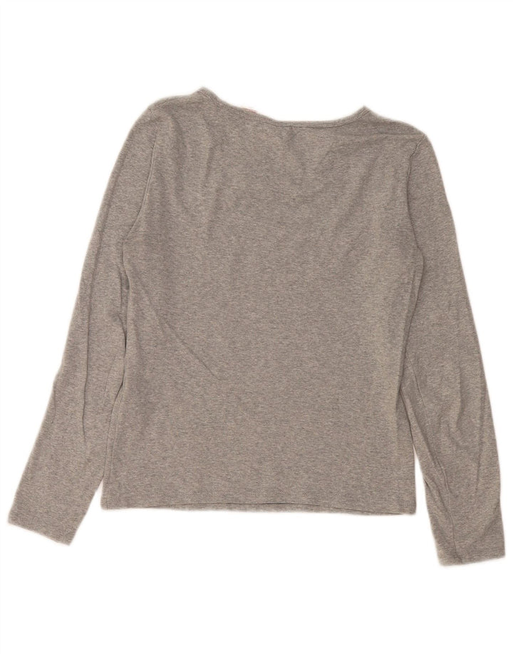 Damski top Levi's z długim rękawem UK 10, mały, szary, bawełniany