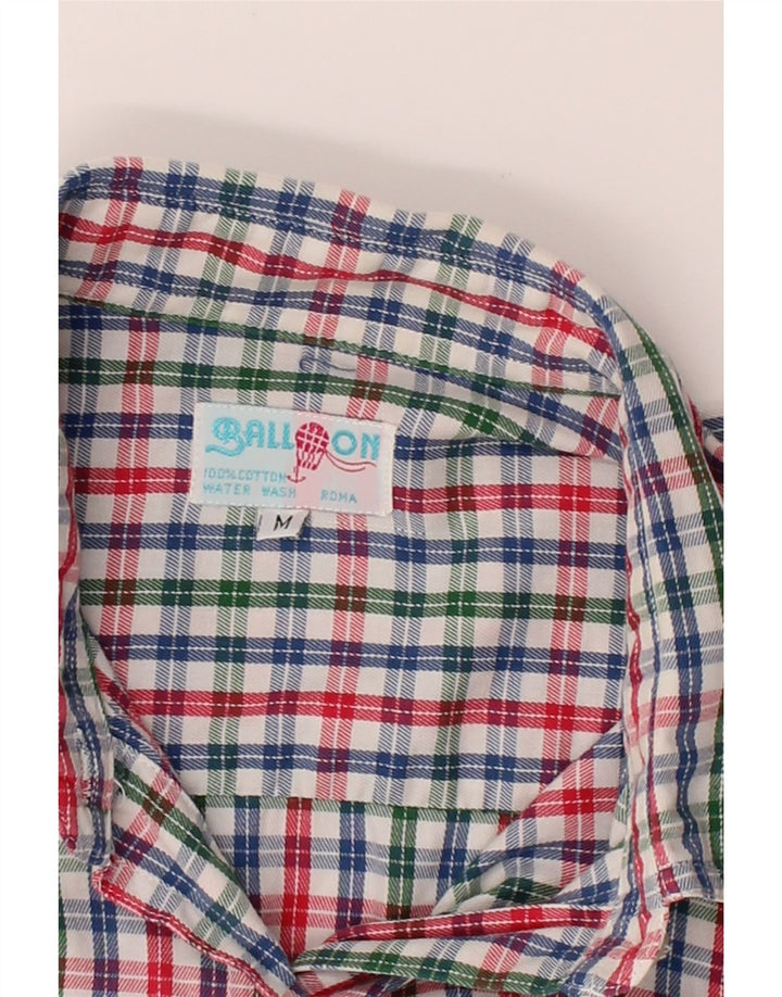 BALLOON Womens Flannel Shirt UK 14 Medium Multicoloured Check Cotton Vintage Balloon and Second-Hand Balloon from Messina Hembry 