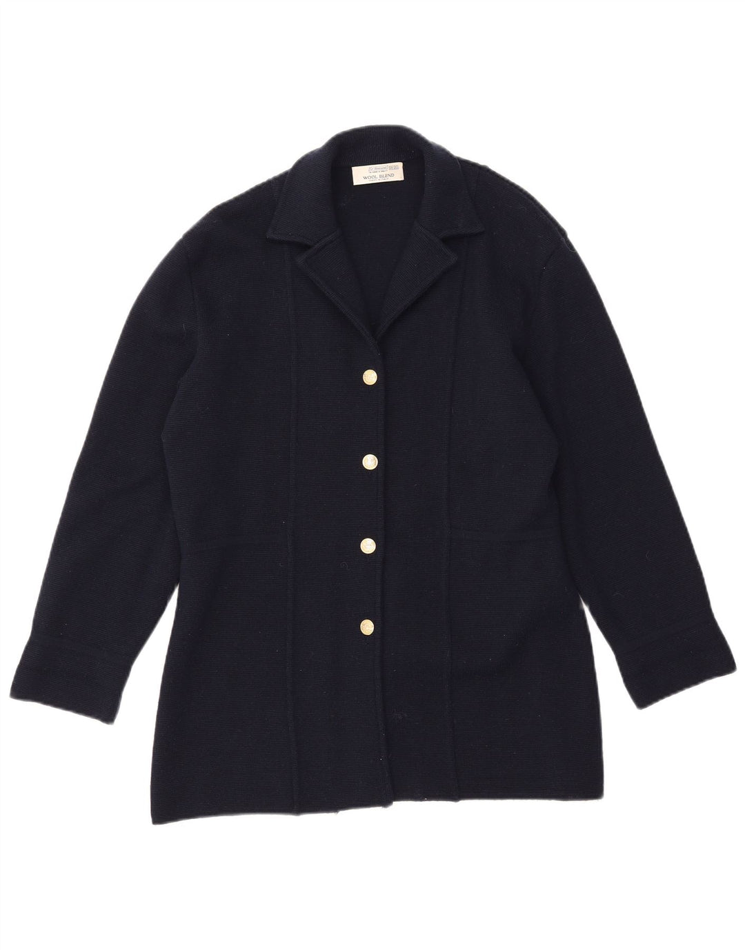 ST. BERNARD Damska marynarka zapinana na 4 guziki UK 18/20 XL Granatowa wełna