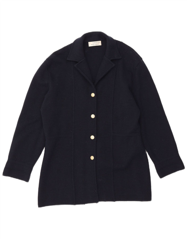 ST. BERNARD Damska marynarka zapinana na 4 guziki UK 18/20 XL Granatowa wełna