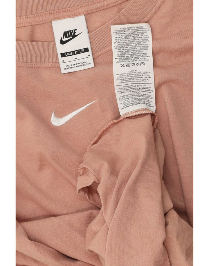 Męska koszulka Nike o luźnym kroju, średnia różowa bawełna