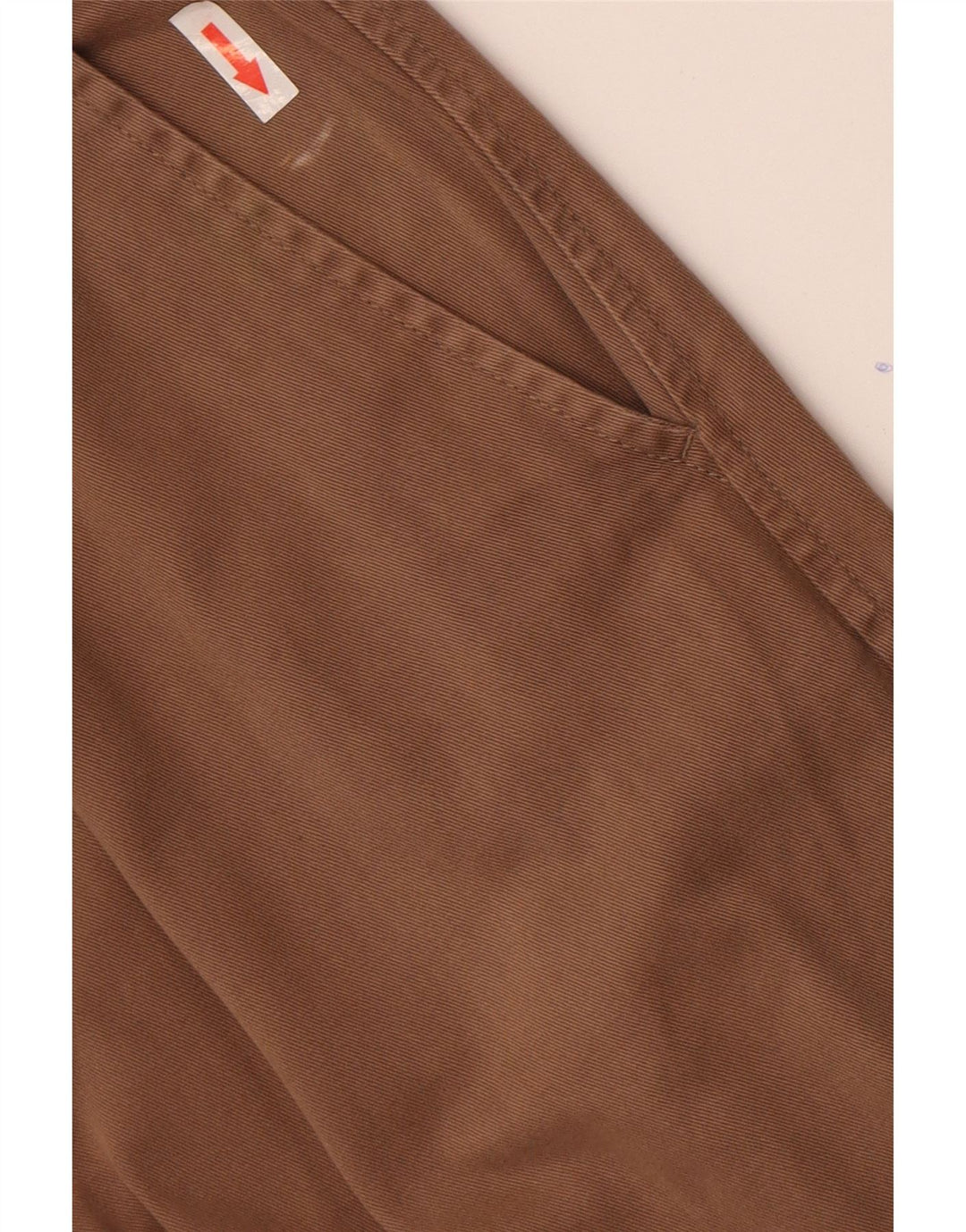 Męskie spodnie chino o regularnym kroju Marks & Spencer W36 L29 Brązowa bawełna