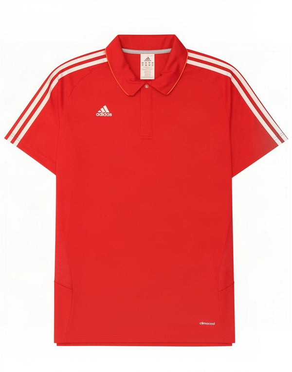 Męska koszulka polo Adidas Climacool UK 48/50 XL, czerwona, poliestrowa