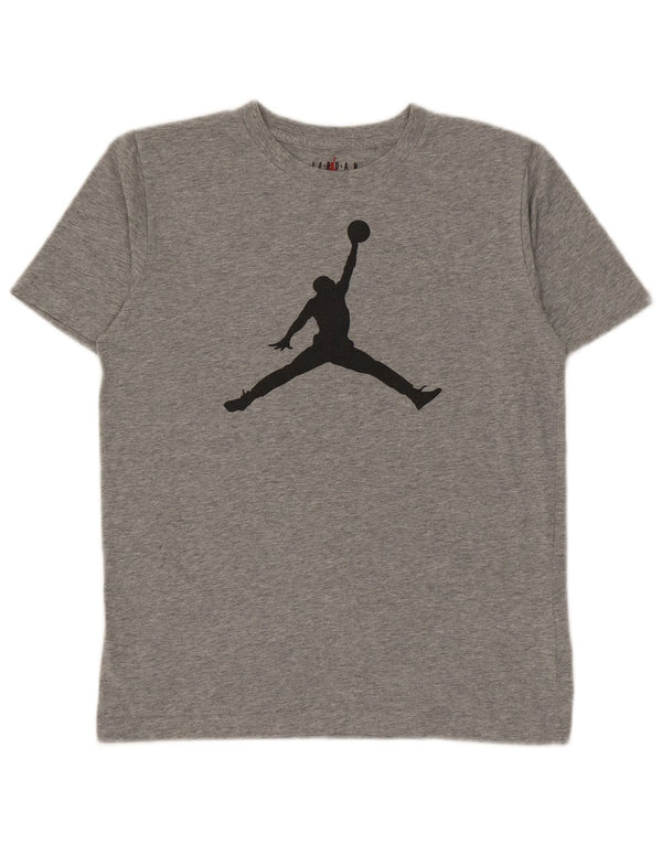 Chłopięcy T-shirt z grafiką Jordan, 13-14 lat, XL, szara bawełna