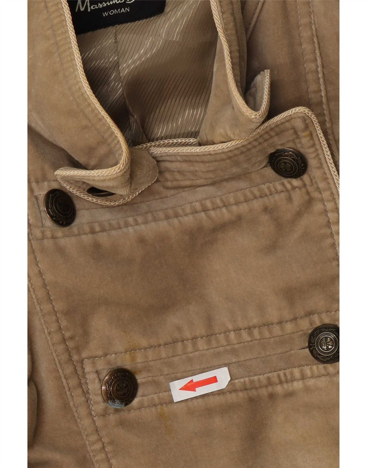 Damska marynarka wojskowa Massimo Dutti z podwójnymi piersiami, UK 18 XL, beżowa