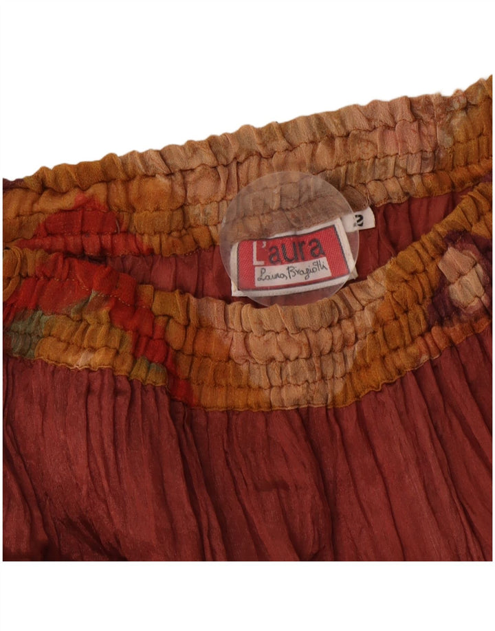 Damska spódnica maxi Laura Biagiotti US 2 XS W25 Brązowa patchworkowa