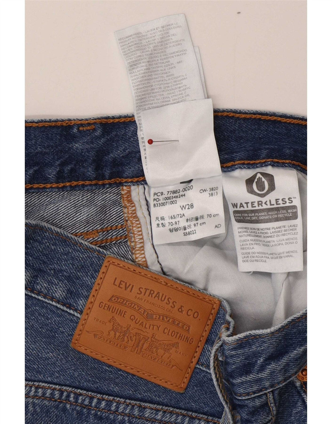 Damska spódnica dżinsowa Levi's W28 Średnio niebieska bawełna