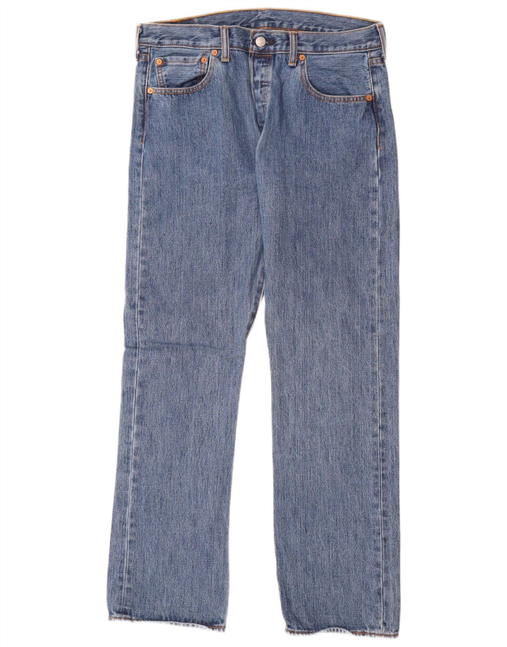 Męskie jeansy Levi's 501 Straight W34 L32 Niebieskie bawełniane