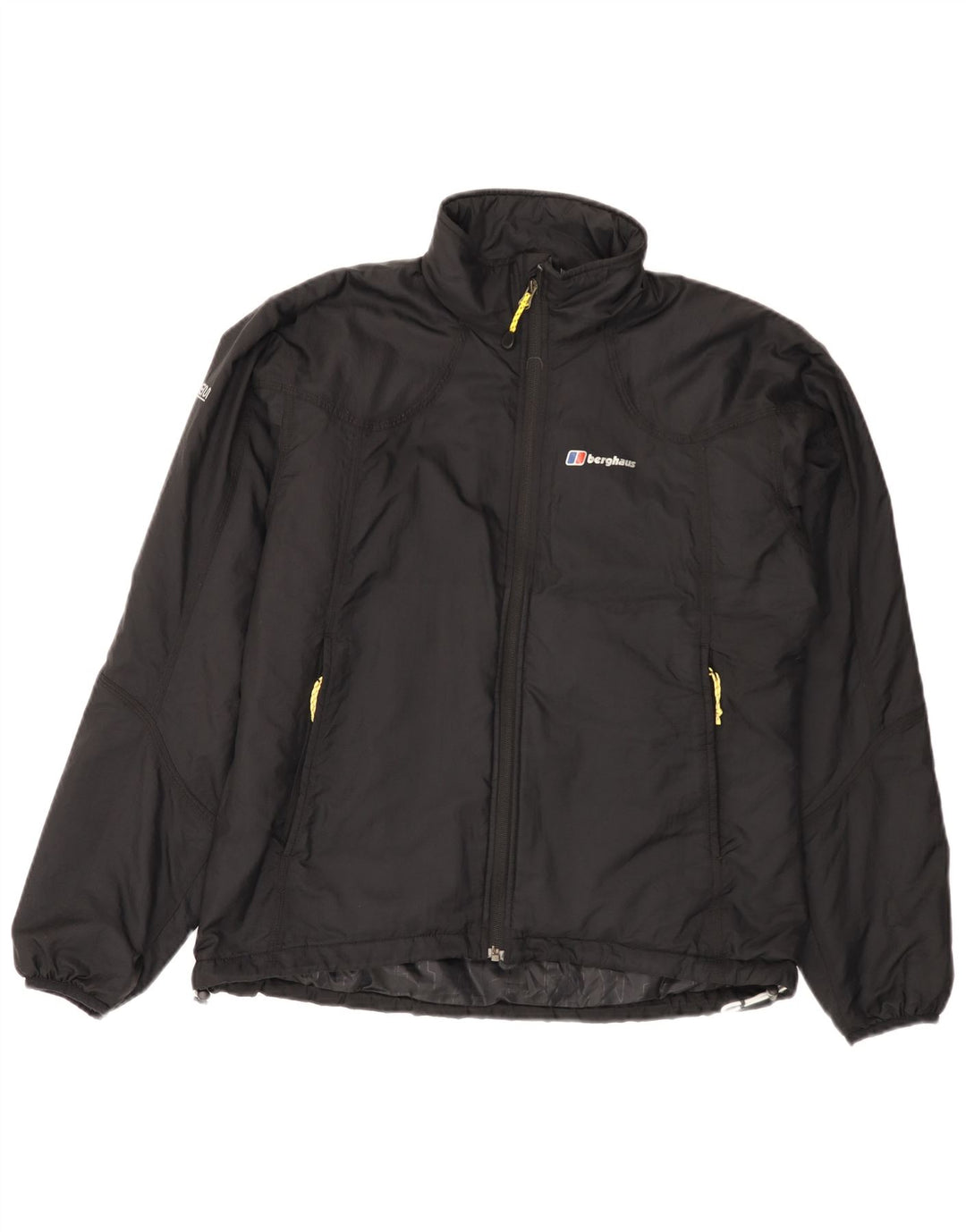 Damska kurtka wiatrówka Berghaus UK 16, duża, czarna nylonowa