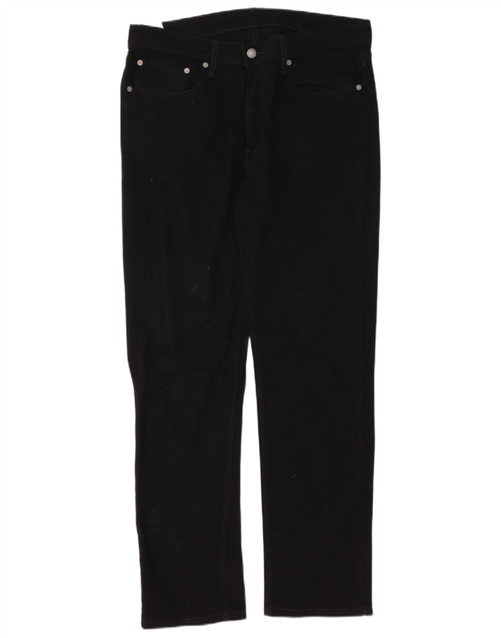 Męskie dżinsy Levi's 514 Straight W34 L32 Czarna bawełna