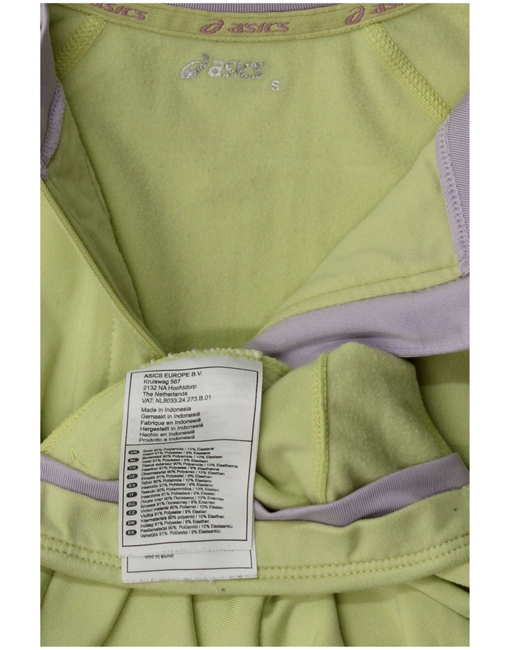 Damski dres ASICS z grafiką, top UK 10, mały zielony blok kolorów