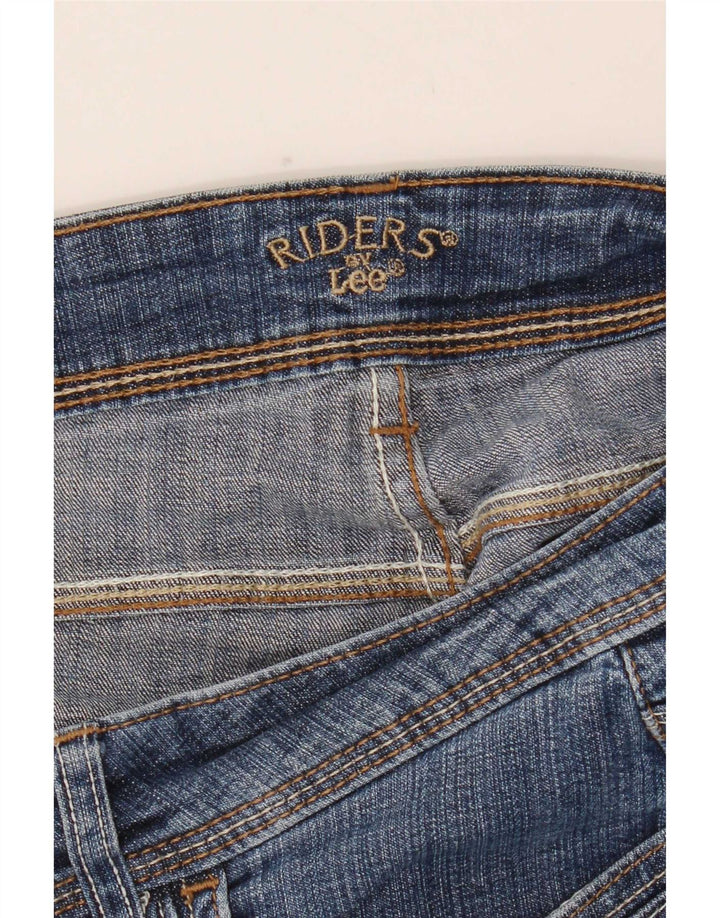 Damskie jeansy Lee Riders Bootcut US 12, duże, W33 L27, niebieska bawełna