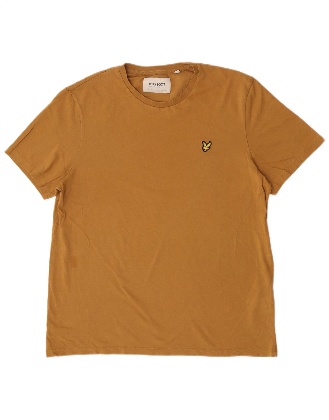 Lyle & Scott Męski T-shirt Top XL, brązowy, bawełniany