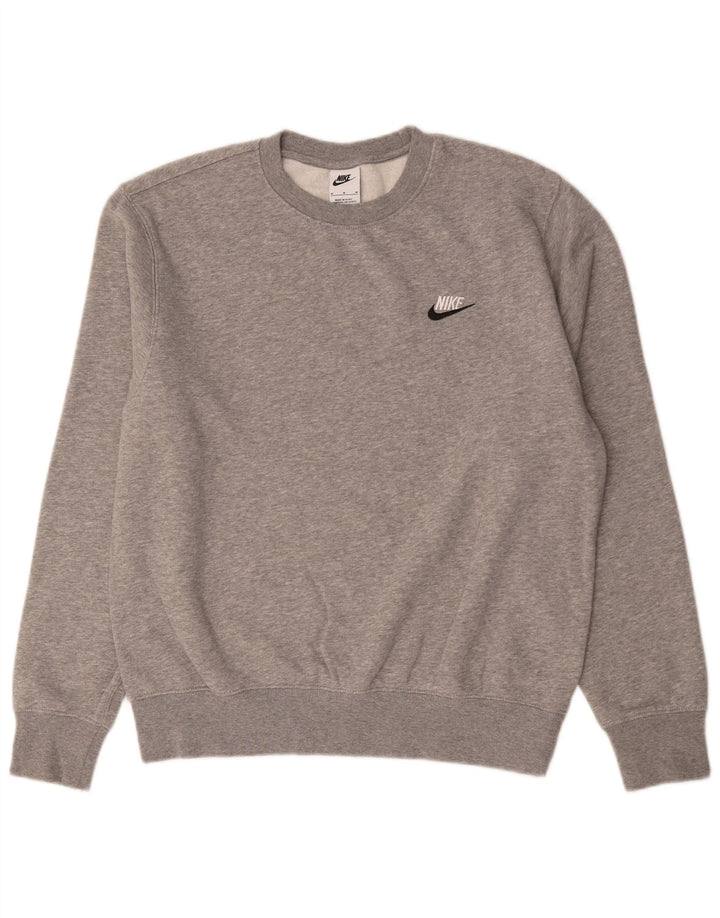Męska bluza dresowa Nike, średnia, szara, bawełniana nakrapiana