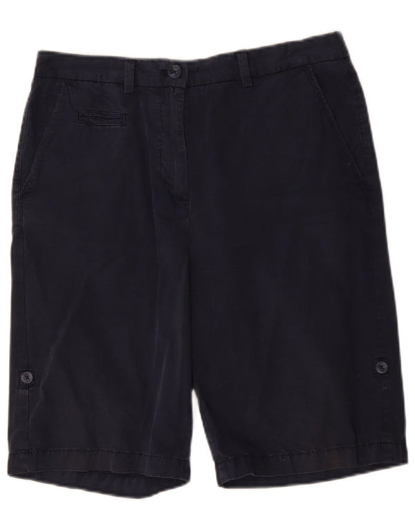 Marks & Spencer Damskie spodenki Chino z wysokim stanem UK 12 Medium W32 Granatowe