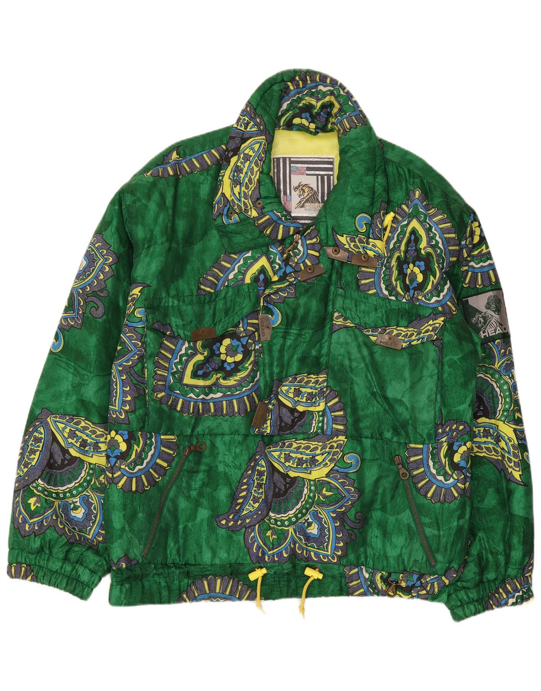 Męska kurtka Anorak HEAD Graphic UK 40, duża, zielona paisley
