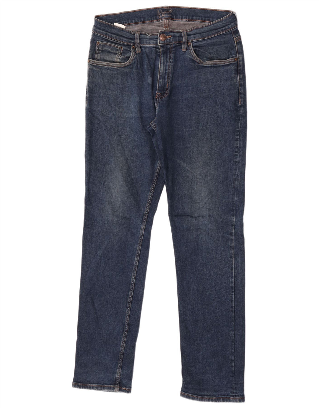 Męskie jeansy slim fit Penguin W34 L32 Niebieskie bawełniane