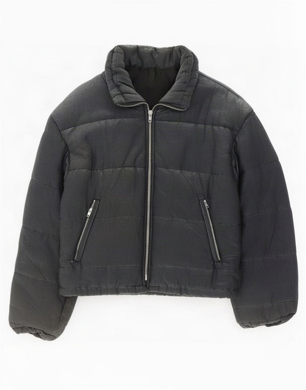 Vintage Womens Padded Jacket UK 14 Large Black