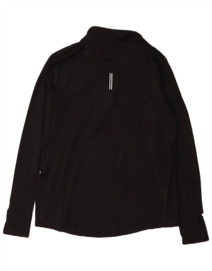 Męski dres Nike Dri Fit z zamkiem błyskawicznym na szyi, średni czarny poliester