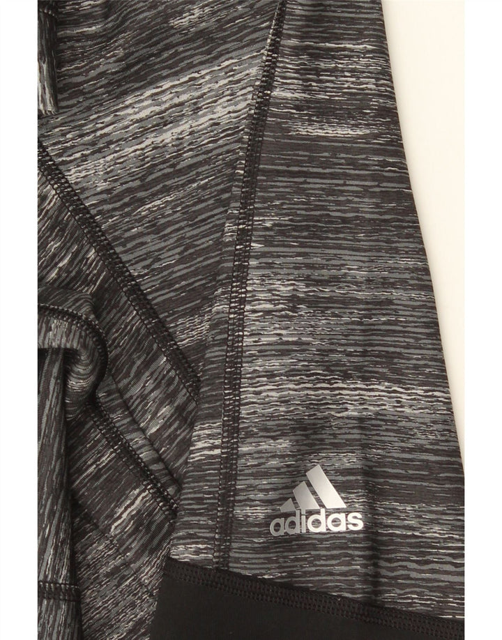 Damskie legginsy Capri ADIDAS UK 8, małe, szare, z blokami kolorów