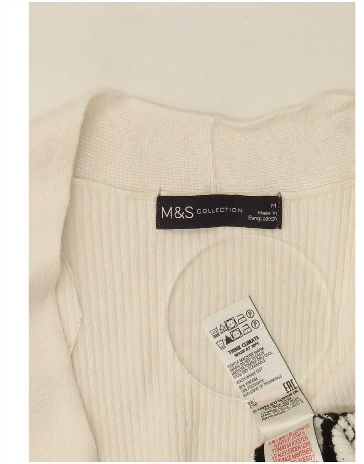 Marks & Spencer Damski sweter o przedłużonym fasonie, UK 14, średni złamanej bieli