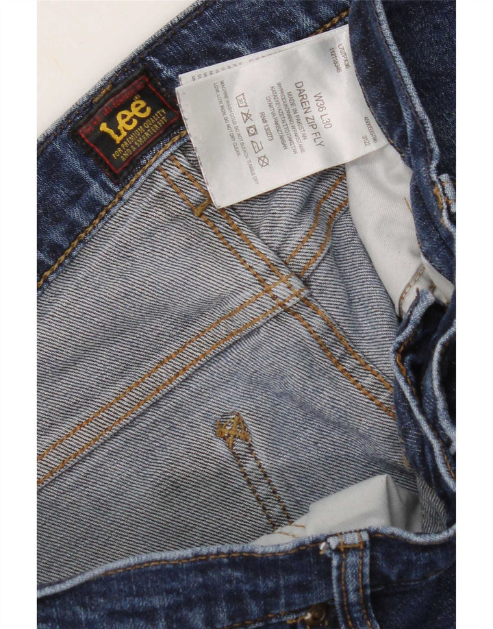 Damskie jeansy Lee Daren Zip Fly Straight W36 L30 Niebieska bawełna