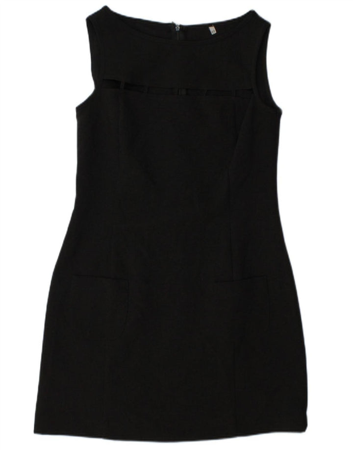VINTAGE Womens Sleeveless Sheath Dress IT 44 Medium Grey Polyester