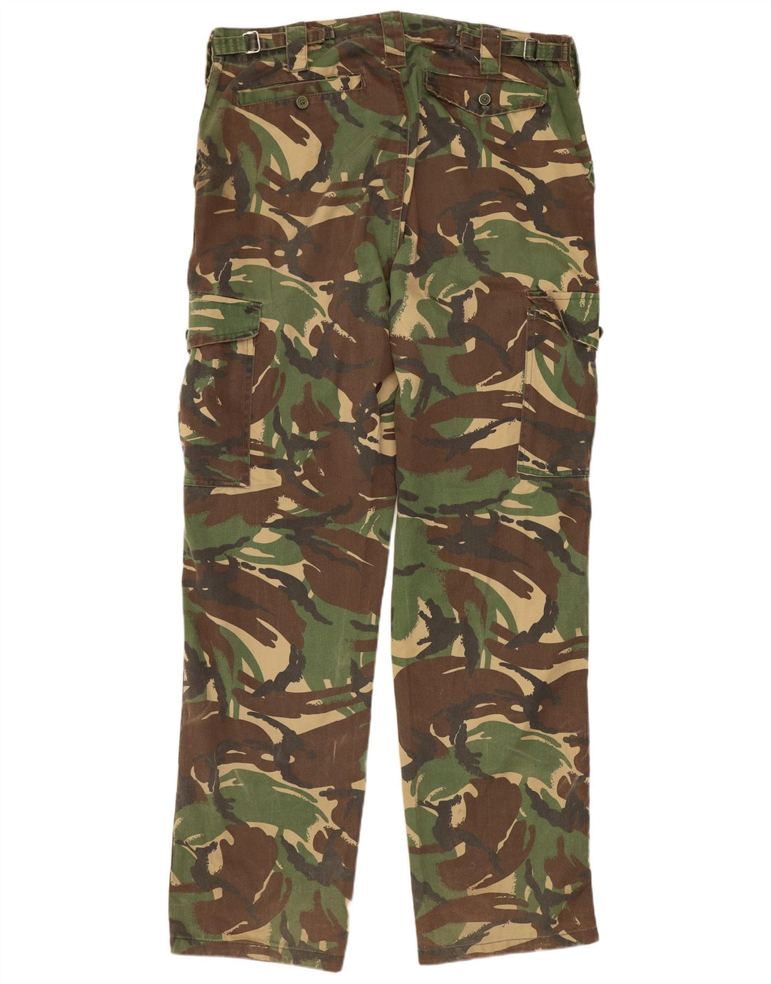 Męskie proste spodnie cargo w stylu vintage W36 L32 Khaki, kamuflaż, poliester
