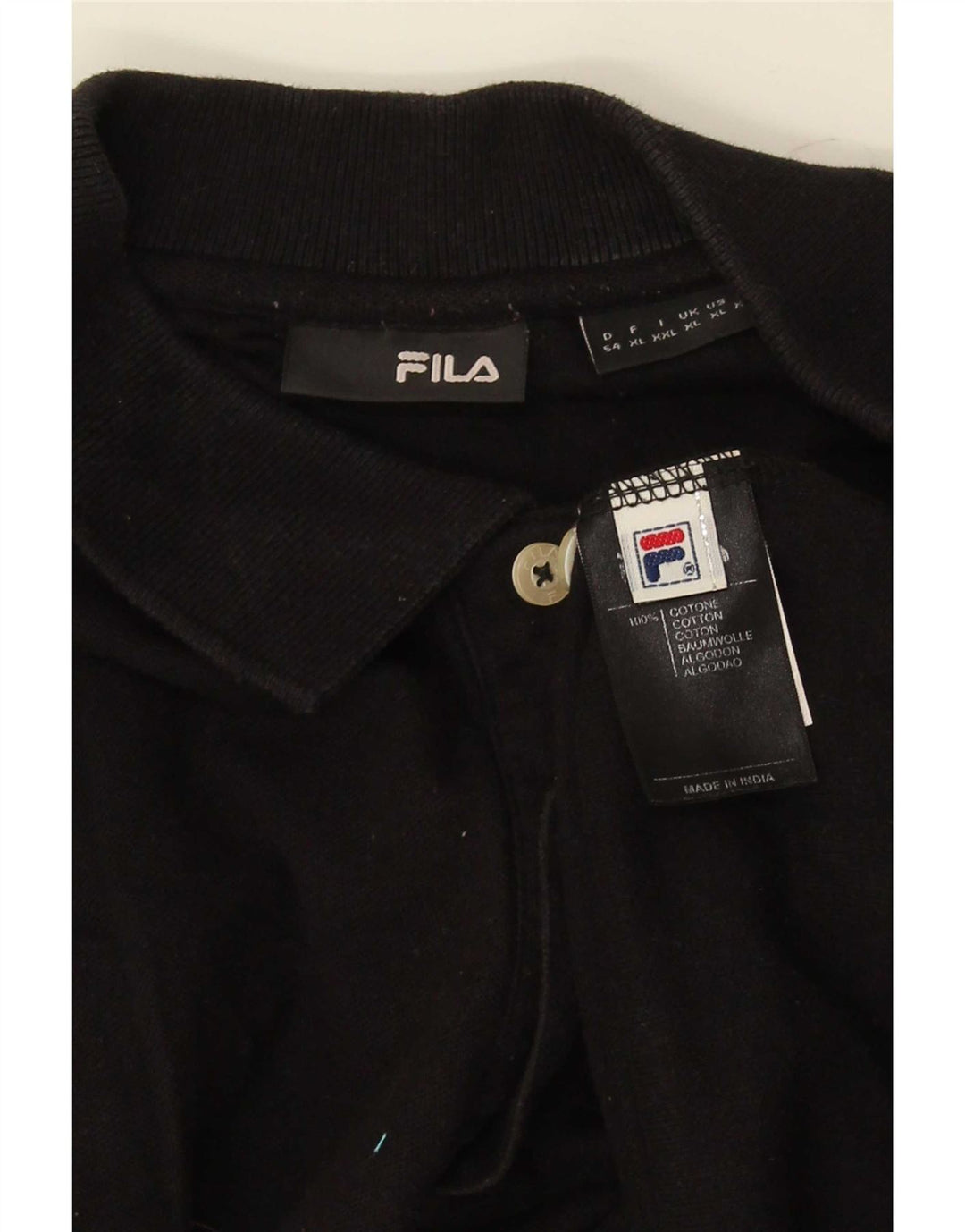 Męska koszulka polo Fila XL, czarna, bawełniana