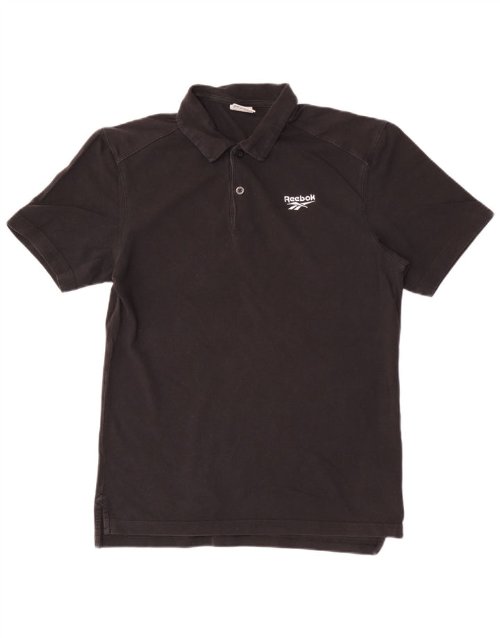 Męska koszulka polo Reebok, średnia czarna, bawełniana
