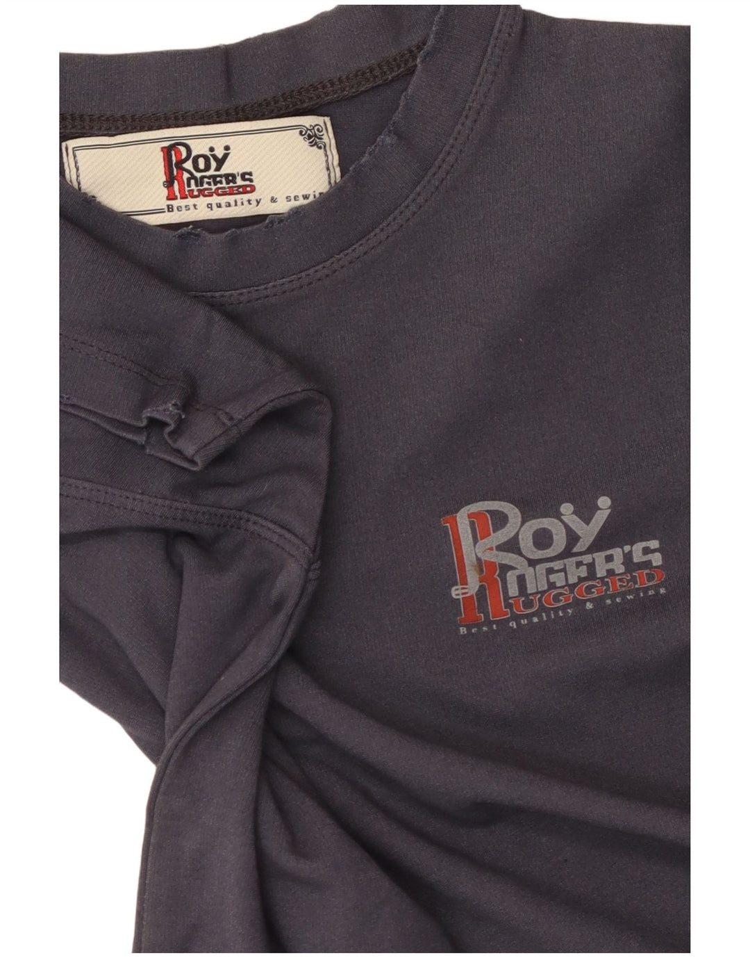 ROY ROGERS Chłopięcy T-shirt z grafiką, 13-14 lat, duży, granatowy, bawełniany